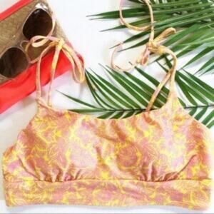 Anthropologie ALLIHOP Floral Print Bikini Womens Size XL